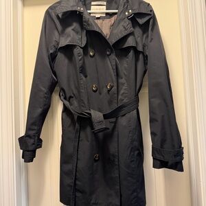 Black Double-Breasted Trench Coat